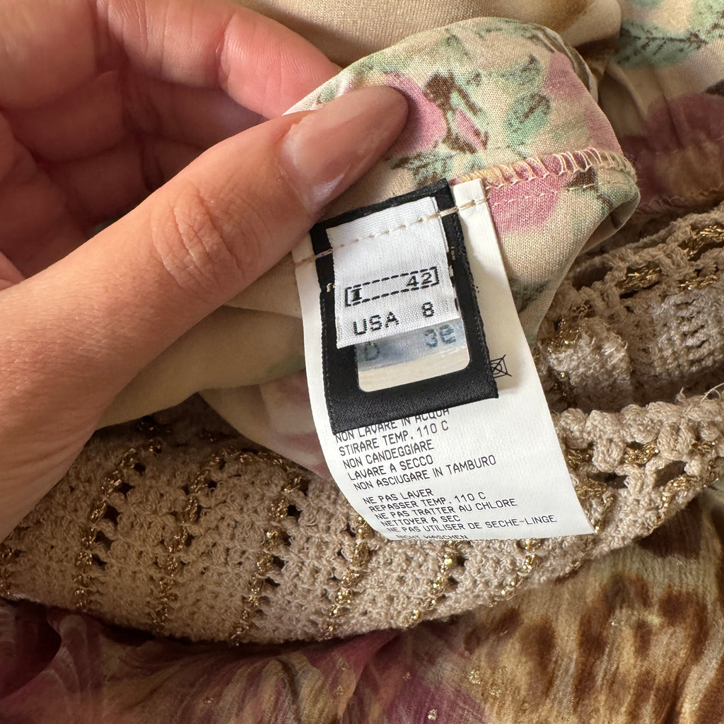 ROBERTO CAVALLI CLASS FAIRY SKIRT 100% SILK