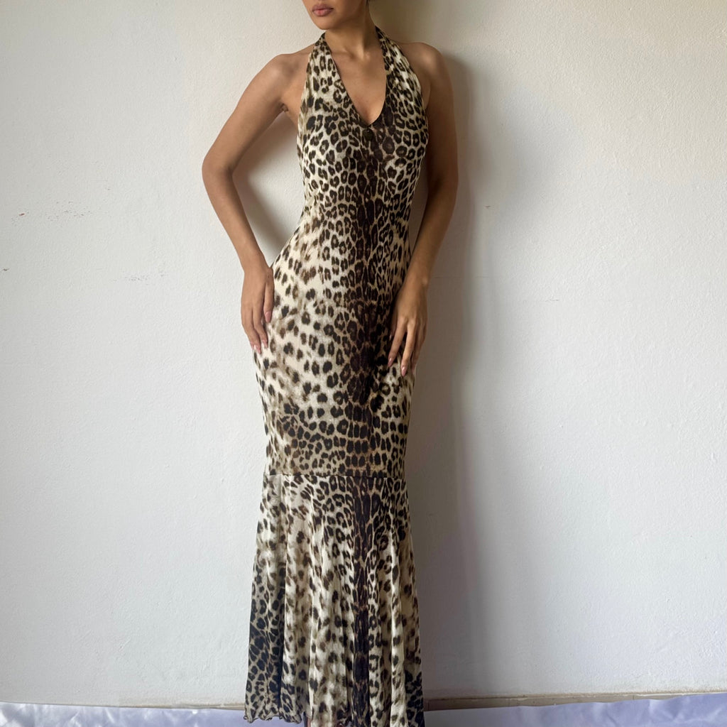 ROBERTO CAVALLI CLASS LEOPARD DRESS 2000’s