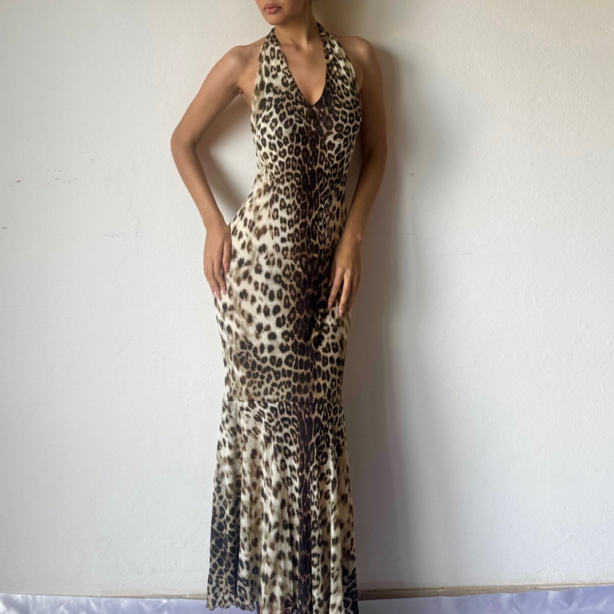 ROBERTO CAVALLI CLASS LEOPARD DRESS 2000’s