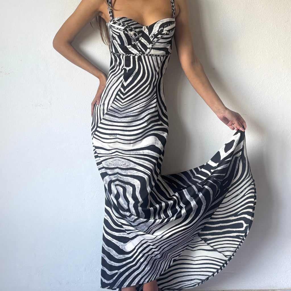 JUST CAVALLI 2000’s ZEBRA DRESS RARE