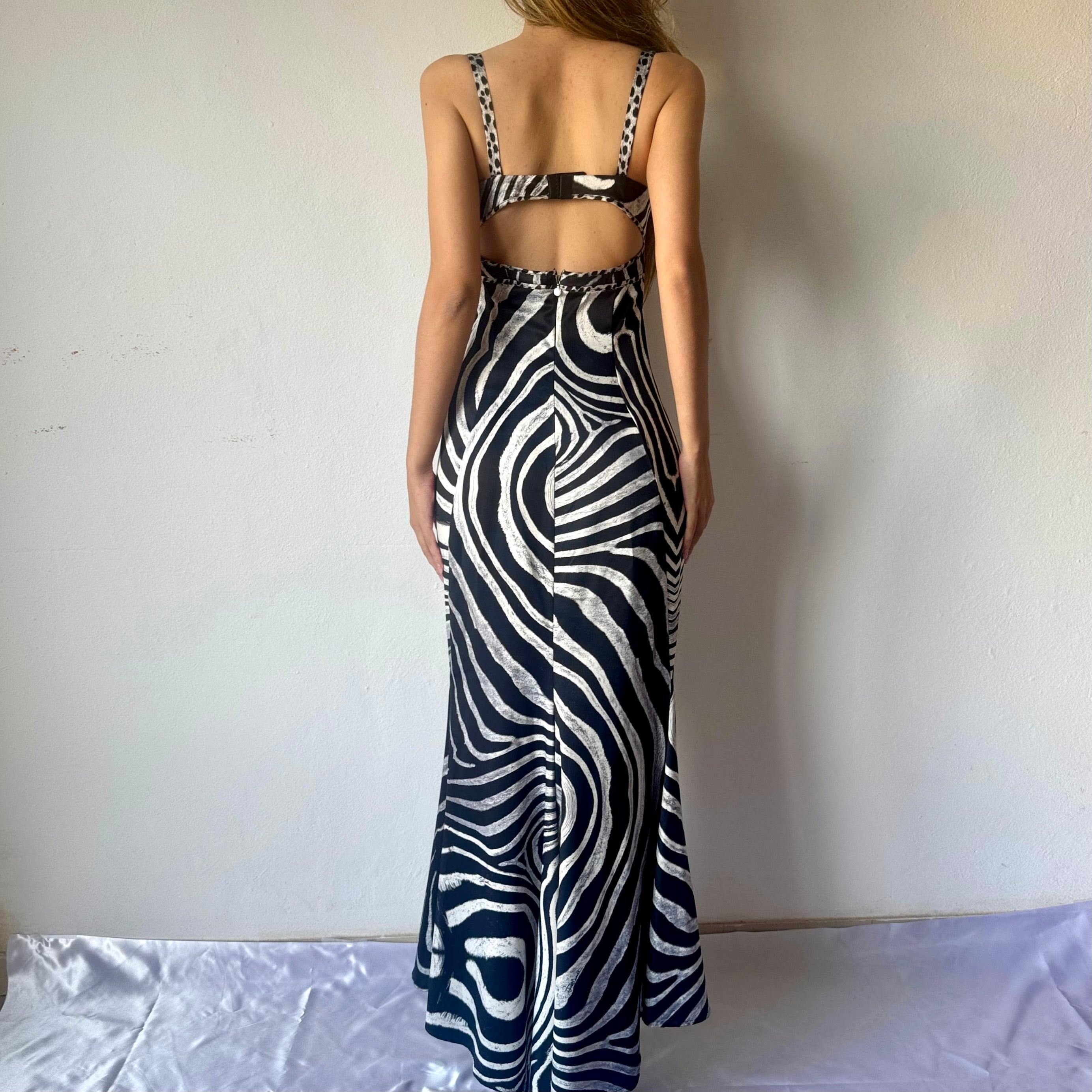 JUST CAVALLI 2000’s ZEBRA DRESS RARE