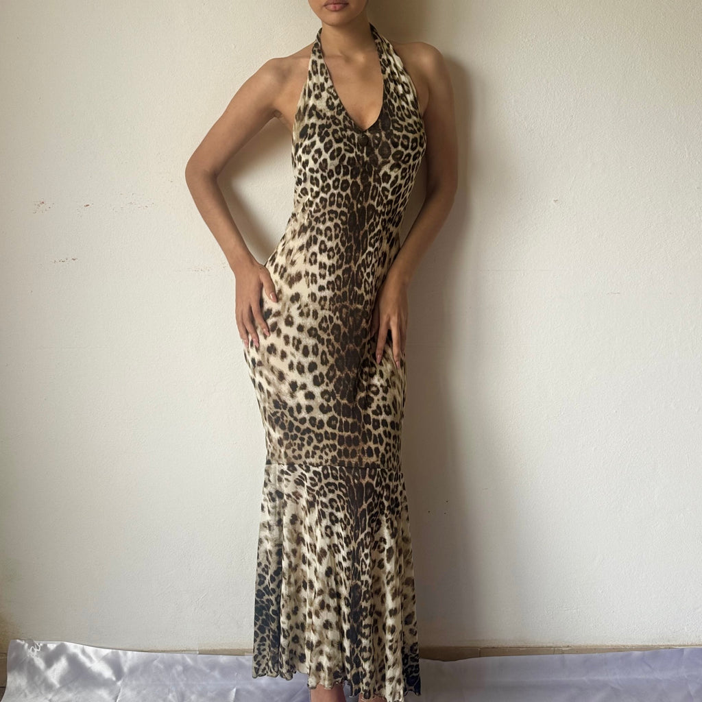 ROBERTO CAVALLI CLASS LEOPARD DRESS 2000’s