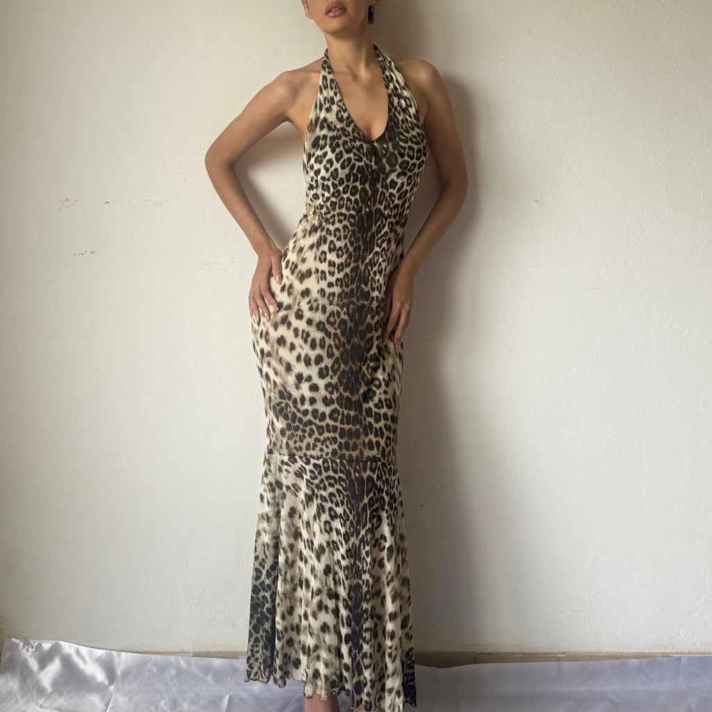ROBERTO CAVALLI CLASS LEOPARD DRESS 2000’s