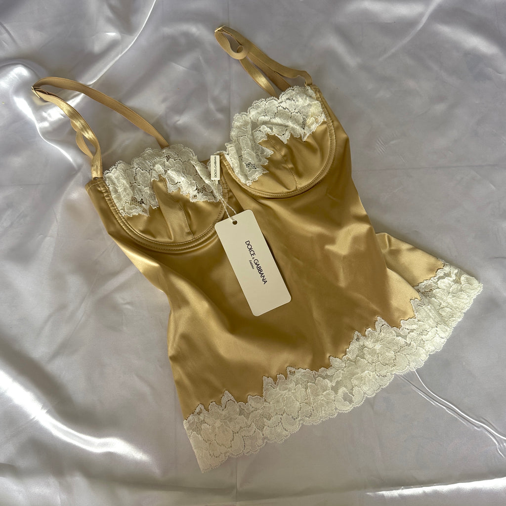 BUSTIER D&G LIGHT-GOLD ULTRA VINTAGE