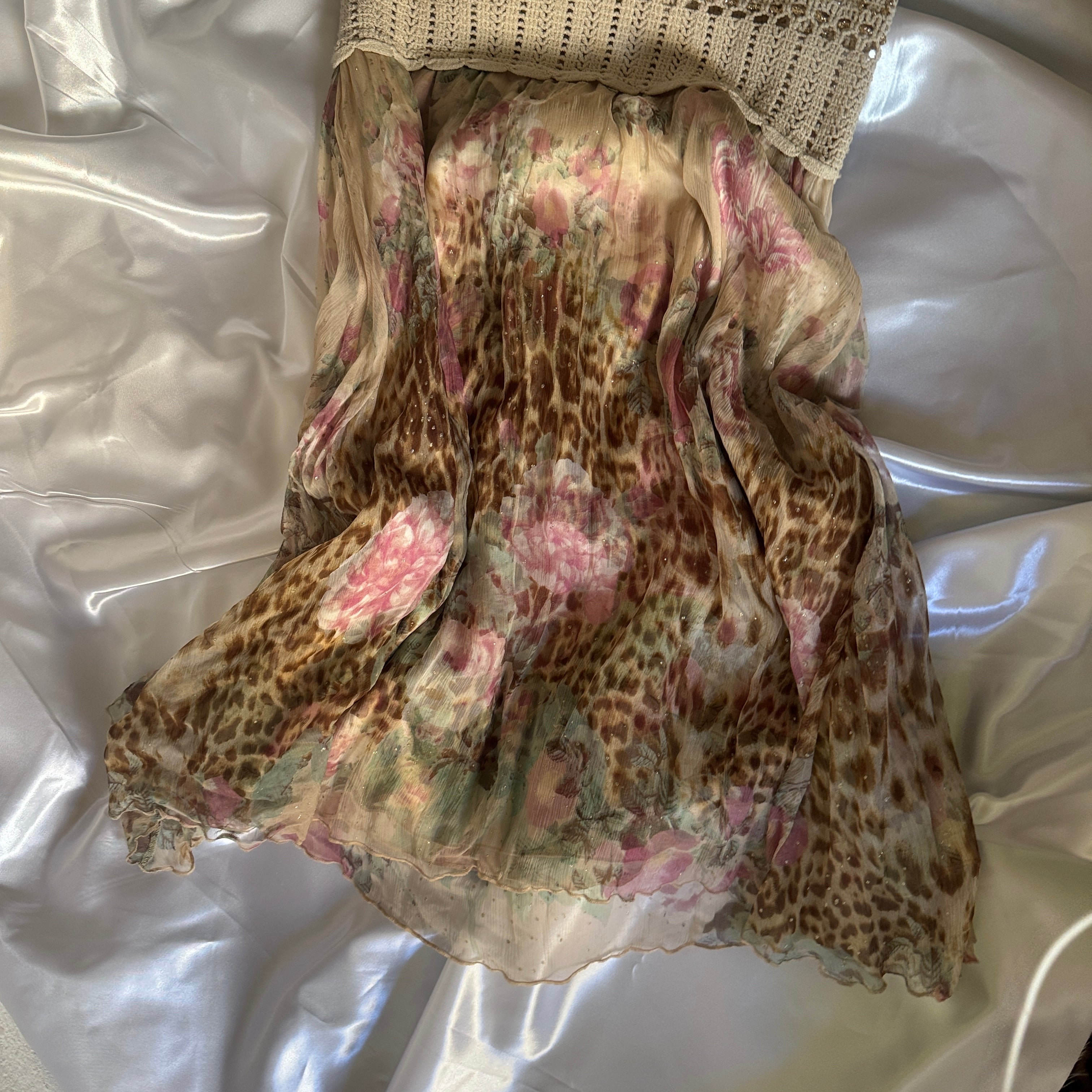 ROBERTO CAVALLI CLASS FAIRY SKIRT 100% SILK