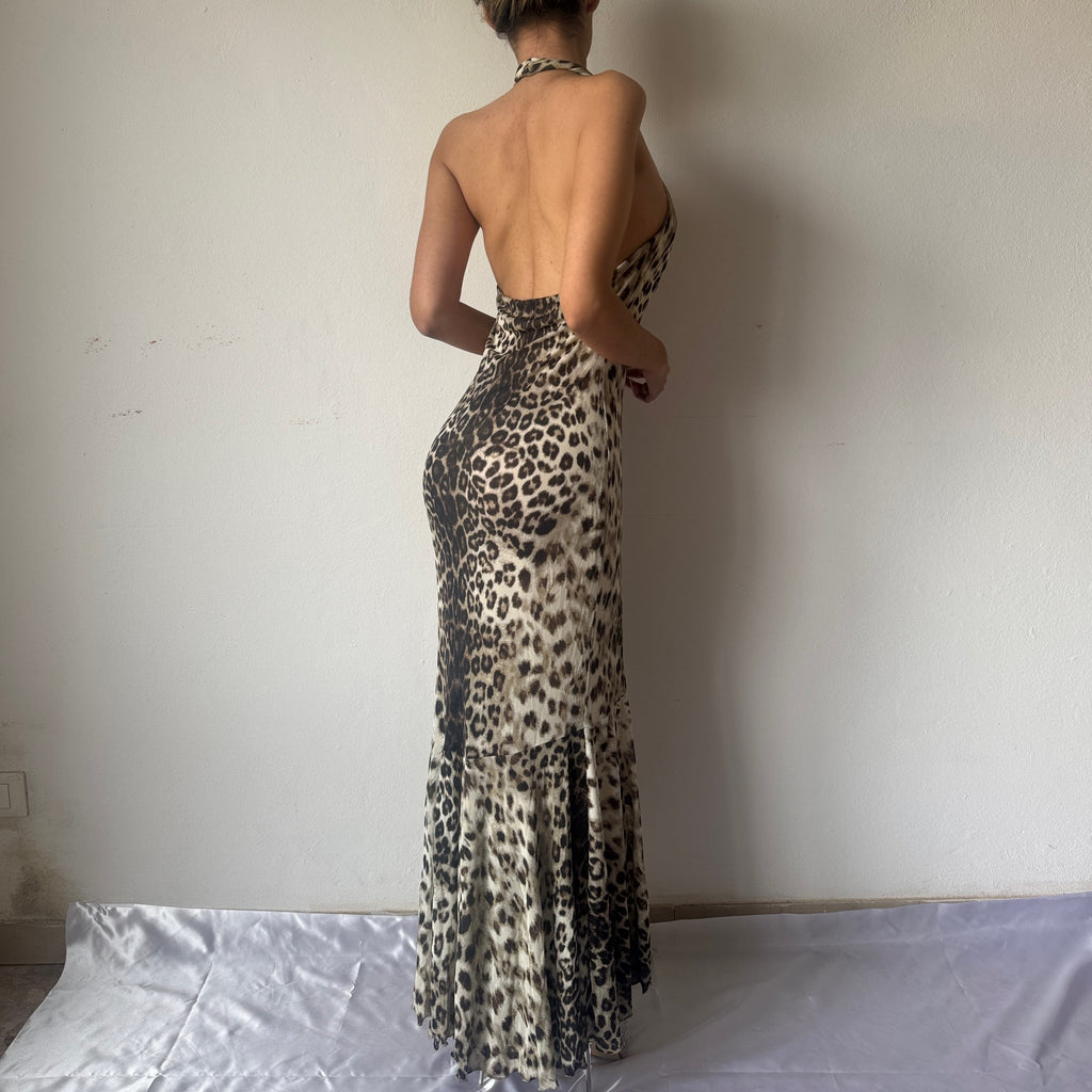 ROBERTO CAVALLI CLASS LEOPARD DRESS 2000’s